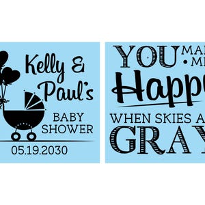 Personalized Baby Shower Stadium Cups, Couple Baby Shower Cups, Baby Shower Favors, Coed Baby Shower Cups | 90010 image 2