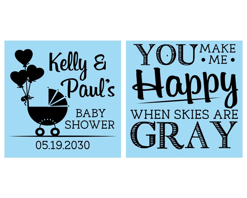 Personalized Baby Shower Stadium Cups, Couple Baby Shower Cups, Baby Shower Favors, Coed Baby Shower Cups | 90010 image 2