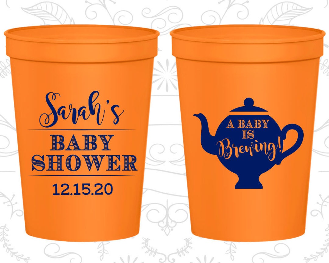 A Baby is Brewing, Cheap Baby Shower Cups, Teacup Baby Shower Cups, Baby Shower Favor Cups, Baby
