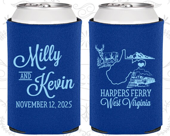 West Virginia Wedding Favors, Coolies, Destination Wedding Gift, State Wedding Favors,West Virginia Wedding Shower, Wedding Favors (147) Il_570xn