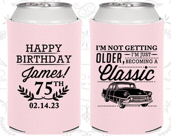 75th Birthday, 75th Birthday Favors, Imprinted Birthday Party Gifts, I'm not getting older,I'm just becoming a classic,classic car (20055)