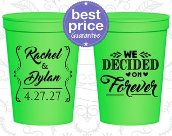 Stadium Cups, Wedding Cups, Plastic Cups, Personalized Cups, Personalized Plastic Cups, Personalized Stadium Cups (C386)