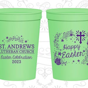 Easter Plastic Cups, Easter Party Favors, Easter Party Gifts, Easter Décor, Easter Sunday, Happy Easter | 210028