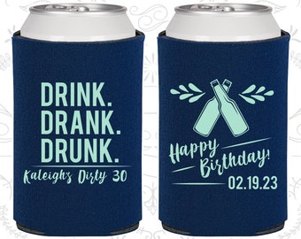 30th Birthday, 30th Birthday Favors, Unique Party Gifts, Drink Drank Drunk, Happy Birthday, Party Favors (20289)