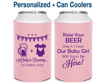 A Baby is Brewing, Imprinted Baby Shower Favors, Baby Announcement, Baby Girl Baby Shower, Beer and Diapers | 90065