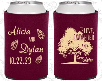 Love Laughter and Happily Ever After, Wedding, Fall Wedding Favors, Rustic Wedding Tree, Family Tree, Wedding Can Holders (268)