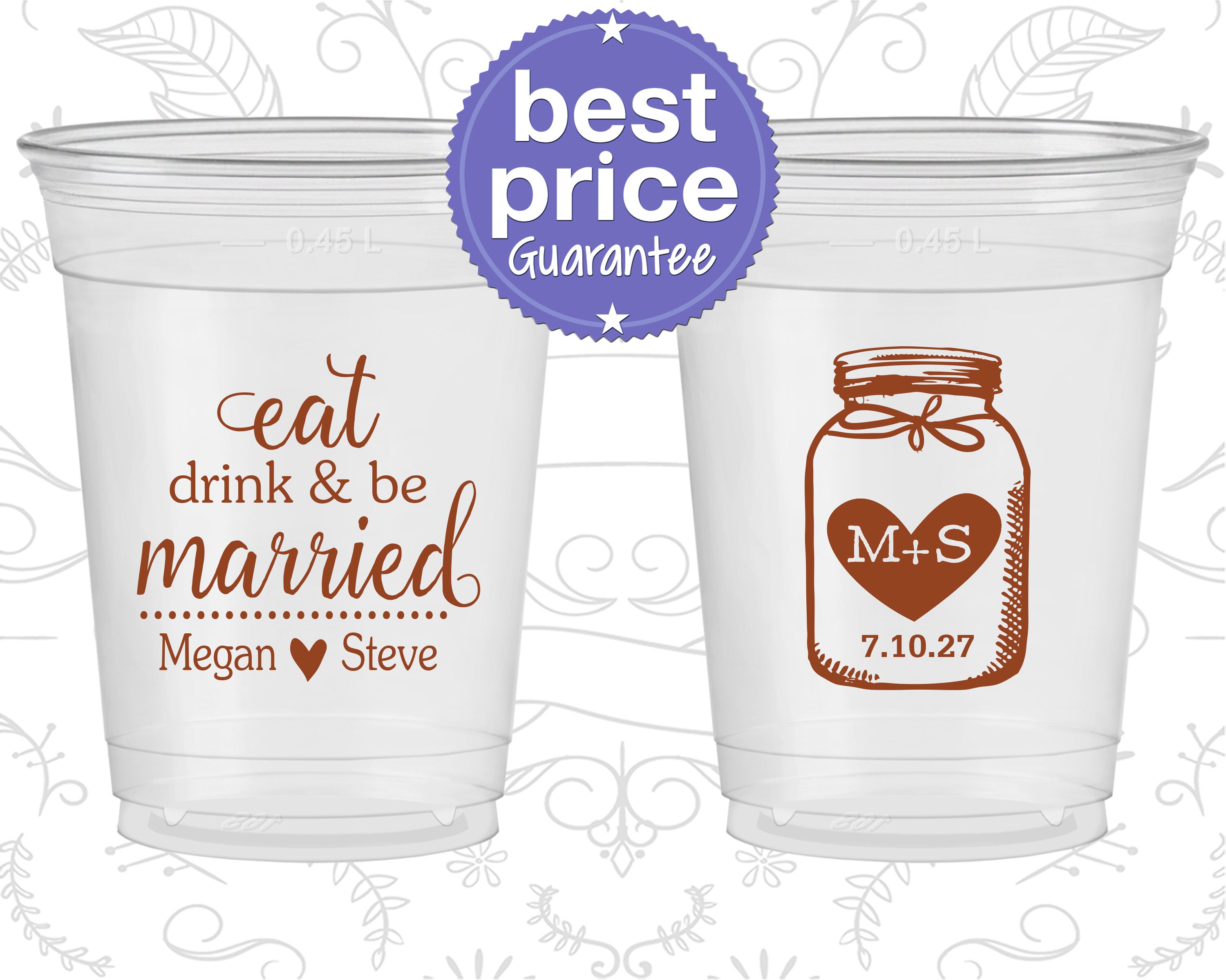 Amazon.com: Funky Junque Eat Drink and Be Married Beige