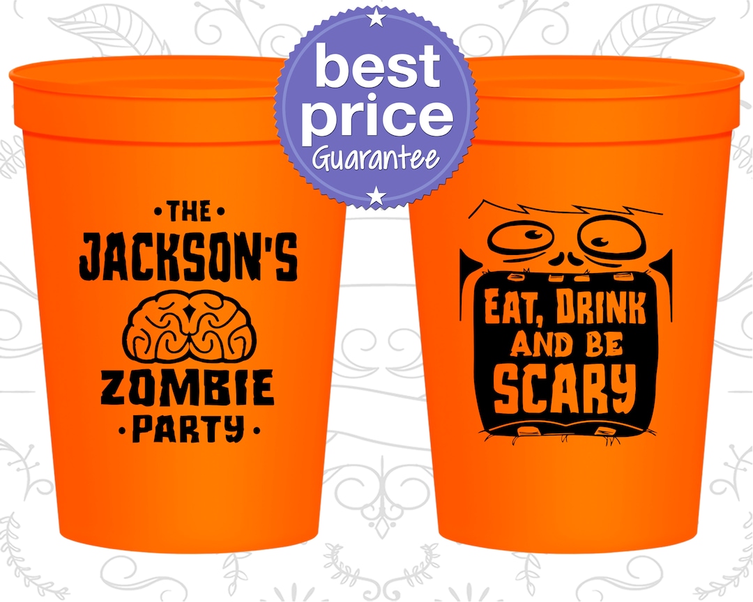 Halloween Cups Halloween Party Favors Custom Halloween Cups Etsy