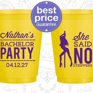 Frosted Bachelor Cups, Bachelor Party Cups, Bachelor Cups, Personalized Bachelor Cups, Custom Bachelor Cups, Bachelor Party Favors | 40005