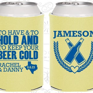 Wedding Favor Can Coolers, Custom Wedding Favors, Personalized Wedding Favors, Rehearsal Dinner Favors, Wedding Favors for Guest | 432