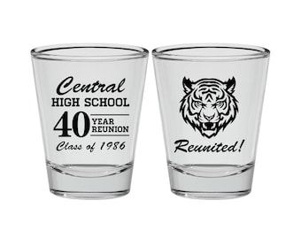 High School Reunion Shot Glass, Class of 1986 Reunion, 40 Year Reunion, Class Reunion Favors, College Reunion, Reunion Decor | 140023
