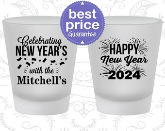 New Years Shot Glasses, New Years Party Favors, NYE Party Favors, Happy New Year (170015)