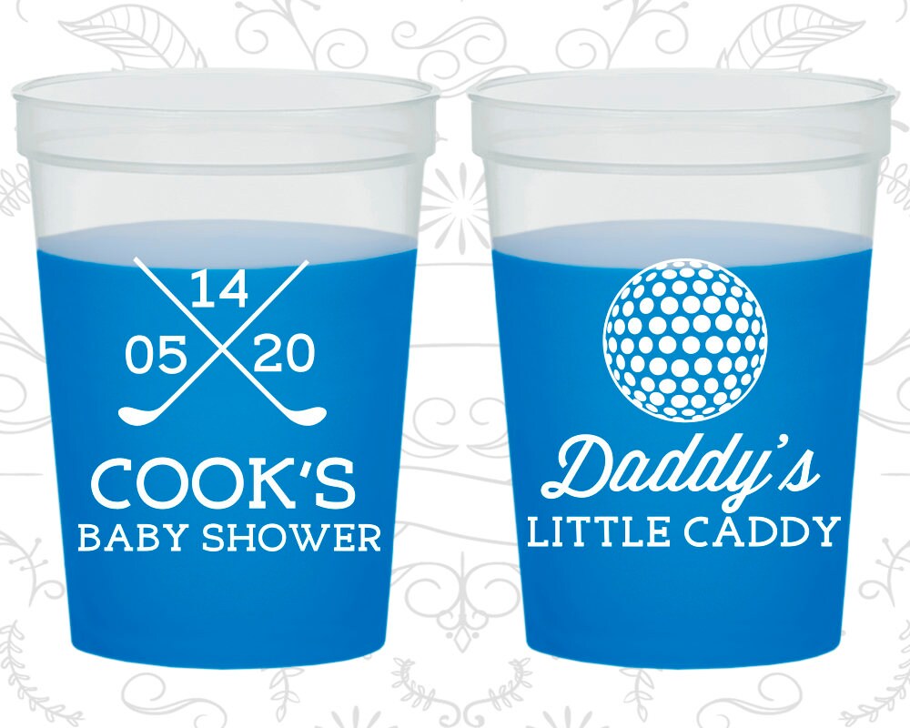 Daddys Little Caddy Baby Shower Mood Cups Golf Baby Shower pic