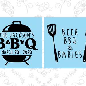 Baby BBQ Shower Favors, Baby Shower Party Favors, barbecue Baby Shower Favors, Country Baby Shower, Baby Shower Cooler C90112 image 4