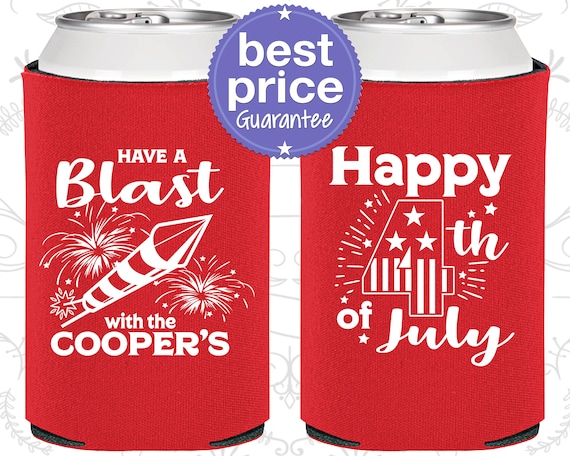 4th of July Decorations, 4th of July Can Coolers, July 4th Party Decor, Fourth of July Favors, Happy 4th of July, USA (220046) Il_570xn