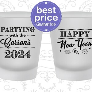 New Years Shot Glasses, New Years Party Favors, NYE Party Supplies, Happy New Year | 170016