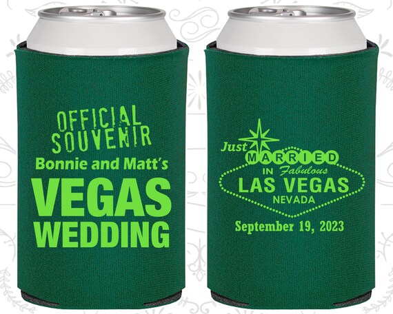 Las Vegas Wedding Favors, Wedding Ideas, Just Married Gifts, Official Souvenir Vegas Wedding, Las Vegas Sign, Wedding Coolers (66) Il_570xn