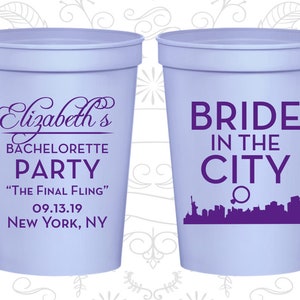 Bride in the City, Bachelorette Cup Custom, The Final Fling, Bachelorette Cups (60162)