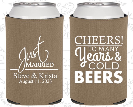 Cheers to many years and cold beers, Wedding Party Gifts, Just Married, Cheers and Beers, Beer Wedding Gift, Cheers Wedding Gift (575) Il_570xn