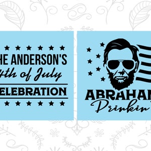 4th of July Shot Glasses, 4th of July Party Favors, July 4th Gifts, Fourth of July Decorations, Abraham Drinkin, America 220044 image 2