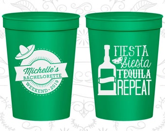 Fiesta Siesta, Tequila Repeat, Custom Bachelorette Party Cup, Mexican Bachelorette Cups, Bachelorette Weekend Cups, Bachelorette Cup (60004)