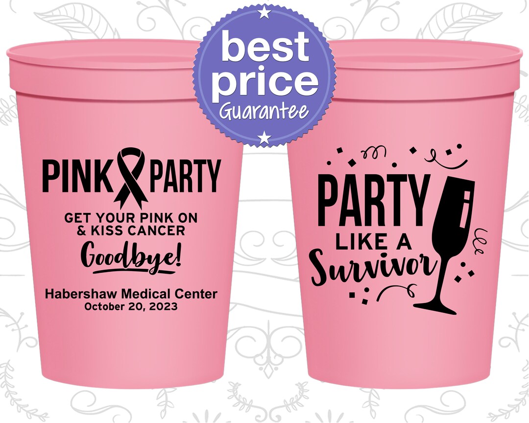 Breast Cancer Cups Breast Cancer Awareness Party Breast - Etsy