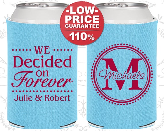 Monogram Wedding Gift, Personalized Monogram, Custom Monogram, Monogrammed Favors, Monogram Wedding Favors, Wedding Can Cooler (C35) Il_570xn