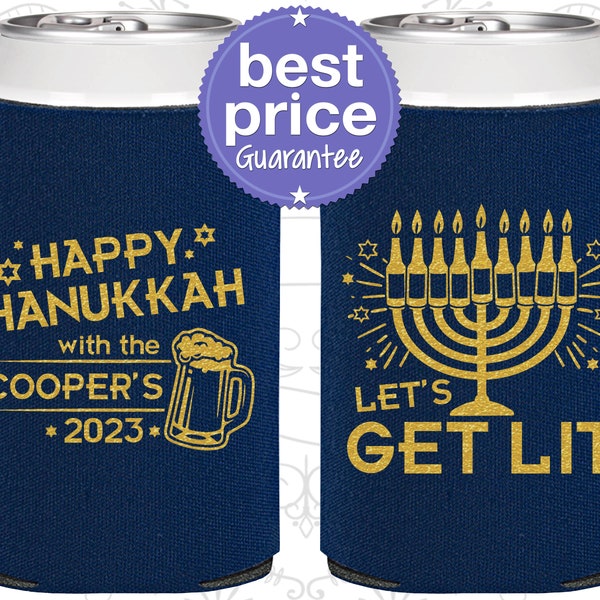 Hanukkah Party Favors, Hanukkah Can Coolers, Hanukkah Decorations, Hanukkah Gift, Hanukkah Gift Ideas, Lets Get Lit, Funny Hanukkah (270021)