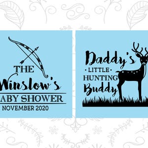 Little Hunting Buddy, Personalized Baby Shower Gift, Deer Baby Shower, Hunting Baby Shower, Diaper Party Favors 90127 image 4