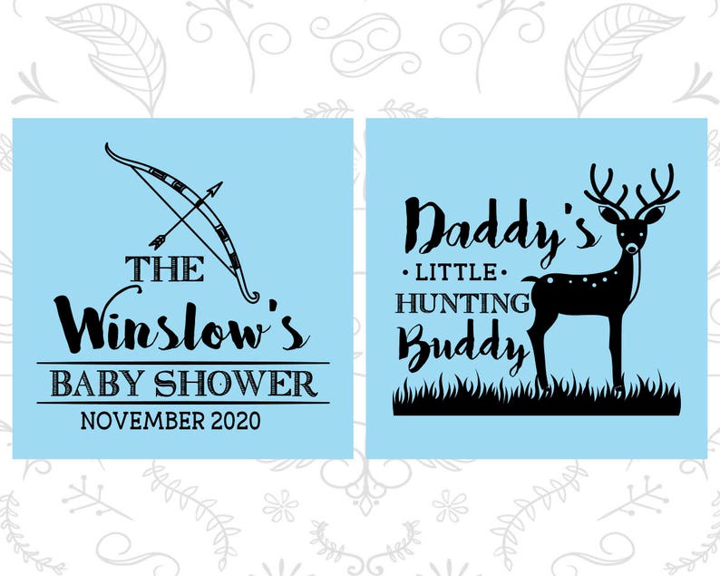 Little Hunting Buddy, Personalized Baby Shower Gift, Deer Baby Shower, Hunting Baby Shower, Diaper Party Favors 90127 image 4