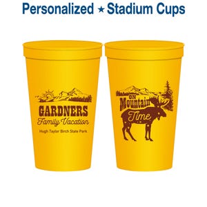 Family Trip Gifts, Vacation Can Coolers, Family Vacation Favors, Family Mountain Vacation, On Mountain Time | 180029