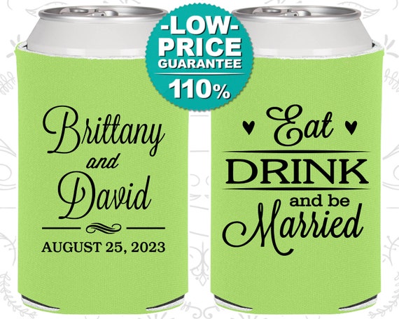 Wedding Favor Can Coolers, Custom Wedding Favors, Personalized Wedding Favors, Rehearsal Dinner Favors, Wedding Favors for Guest (C30) Il_570xn