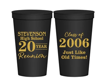 High School Reunion Favors, Class of 2006 Reunion, 20 Year Reunion, Class Reunion Cups, College Reunion, Reunion Decorations | 140026