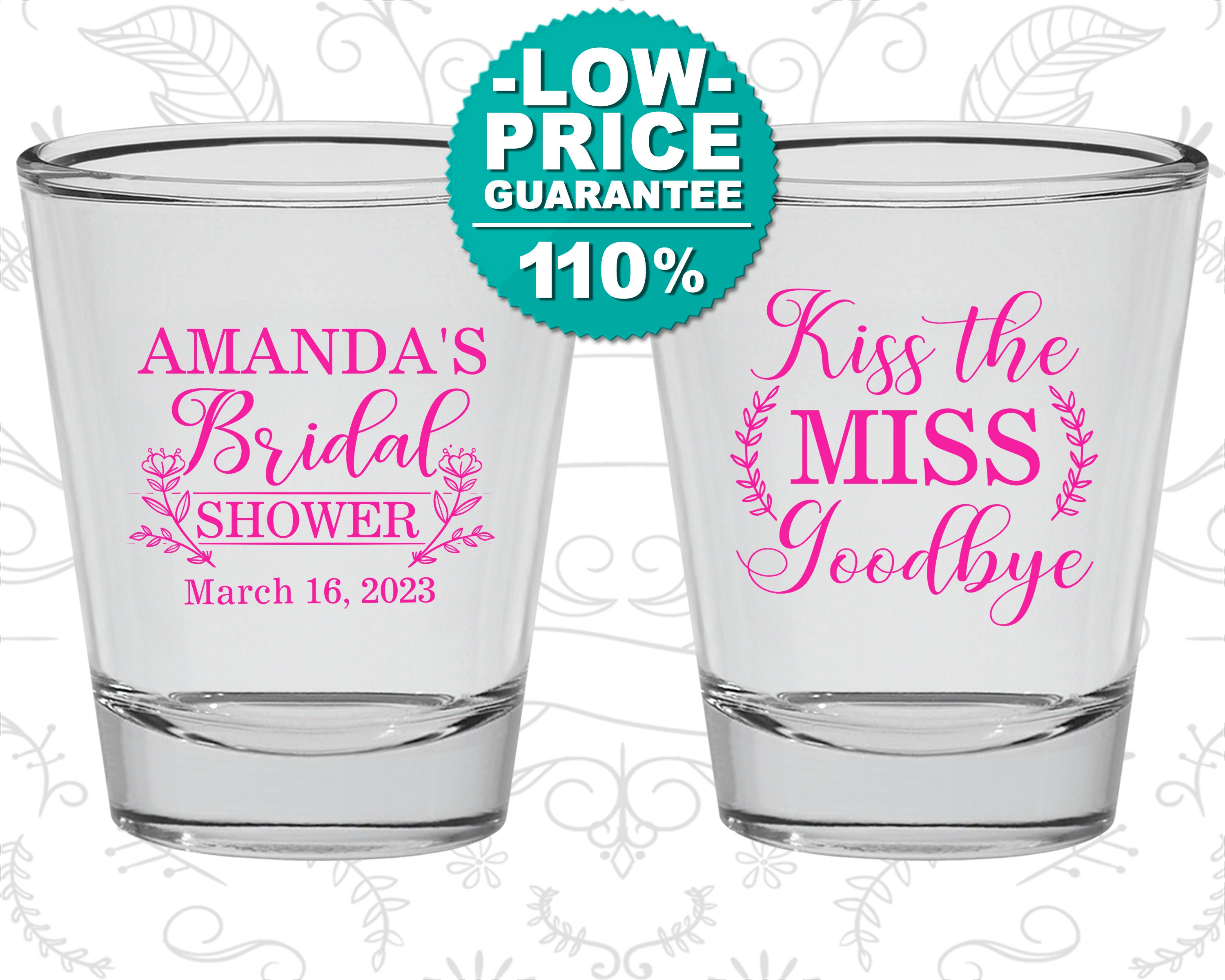 Bridal Shower Shot Glasses Bridal Shower Party Favors Bridal Etsy