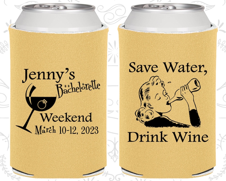 Bachelorette Weekend Gifts, Bachelorette Party Decor, Save water, Drink Wine, Bachelorette Gift 60120 image 1