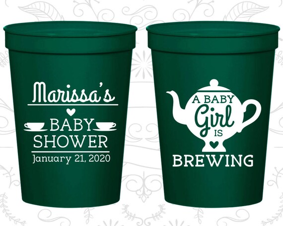 A Baby is Brewing Cups, Cheap Baby Shower Cups, Teapot Baby Shower, Baby Girl Shower, Baby Shower Favor Cups, Baby Shower Items (90034) Il_570xn