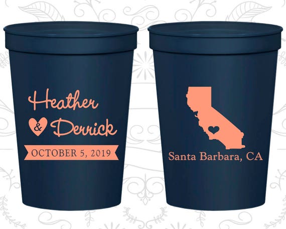 California Wedding Cups, California Stadium Cups, California Plastic Cups, California Cups, California Party Cups (104) Il_570xn