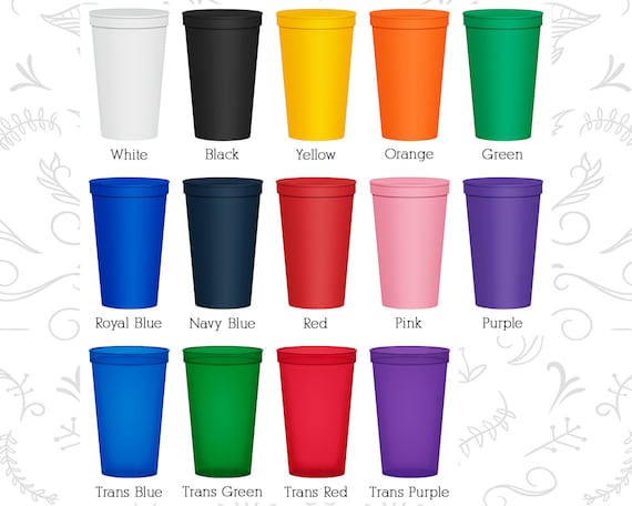 Plastic Cups 22 Ounce Yellow