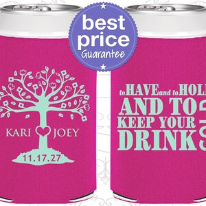 Custom Wedding Favors, Personalized Wedding Favors, Wedding Can Coolers, Rehearsal Favor, Unique Wedding Favors, Wedding Guest Favors | 638