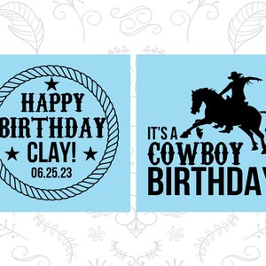 Happy Birthday, Cowboy Birthday, Country Birthday Party, Birthday Can Coolers, Birthday Coolies 20297 image 4