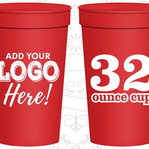 Custom 32 oz Plastic Cups - Printed with Your Logo