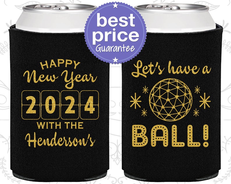 New Years Eve Party Favors, New Years Can Coolers, New Years Eve Ideas, Happy New Year 170001 image 1