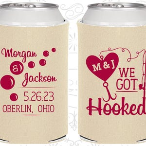 Fisherman Wedding Favors, We Got Hooked, Wedding Ideas, Fishing Wedding Favors, Fishing Pole, Wedding Can Coolers | 496