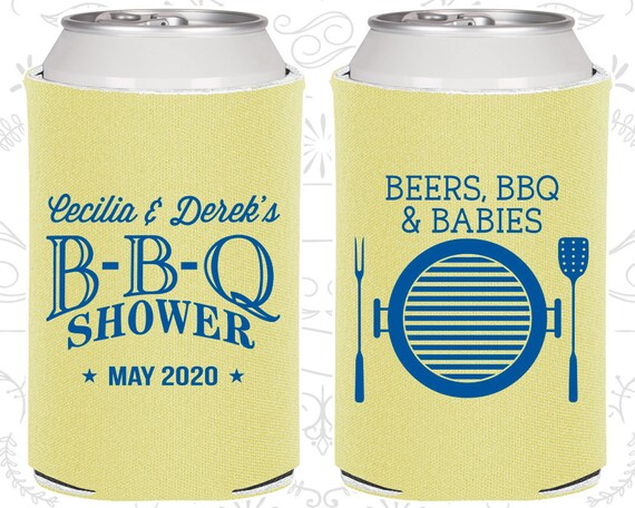 BBQ Baby Shower Favors, Baby Shower Party Favors, Beers BBQ and Babies, barbecue Baby Shower, Baby Shower Cooler (C90007) Il_570xn
