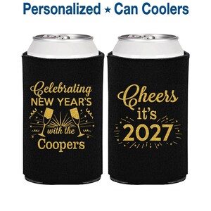 New Years Eve Party Favors, New Years Can Coolers, NYE Party 2027, Cheers New Years | 170024 image 1