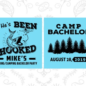 Camping Bachelor Party Can Coolers, Bachelor Can Cooler, Hunting