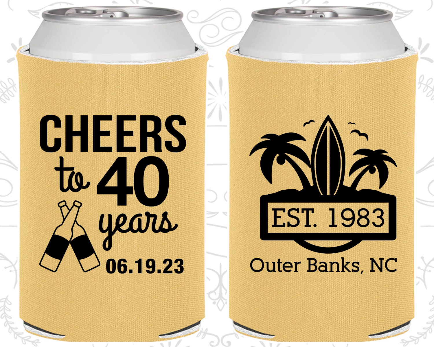 30th Birthday Can Cooler, Mexican Fiesta Can Coolers, 40th