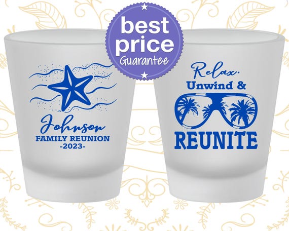 Family Reunion Shot Glass, Family Reunion Favors, Family Reunion