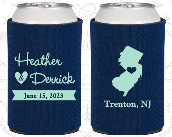 New Jersey Wedding Gifts, Coolies, Destination Wedding Favors, State to State Favors, State Wedding Gift, New Jersey Wedding Favors (129) Il_570xn