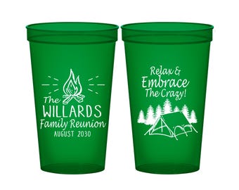 Family Reunion Plastic Cups, Family Reunion Favors, Family Reunion Gift Ideas, Mountains, Family Reunion Camping | 160045